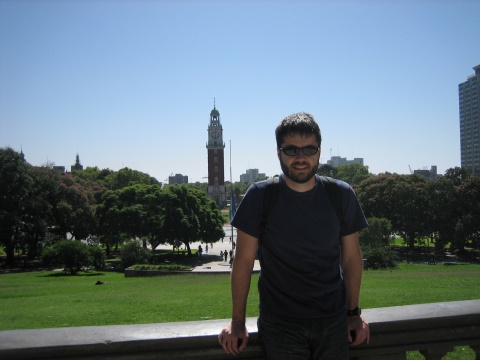 In front of the Plaza Britannica.