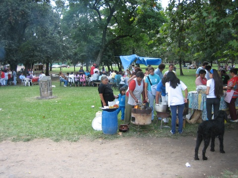 The ladies making tamales and empanadas.