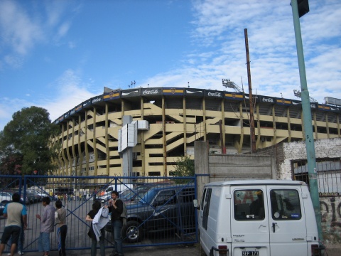 La Bombonera - home to Boca Juniors football club.  It was game day, against archrival River Plate.